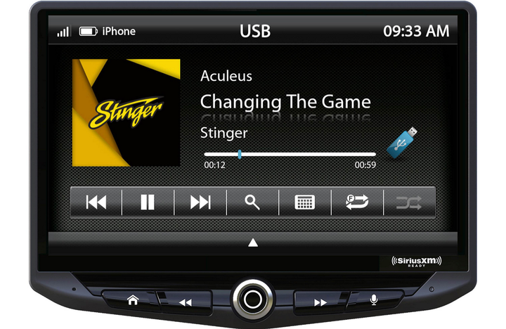 Stinger UN1810 HEIGH10 Single Din Car Stereo Head Unit with 10" Floating Touchscreen Display