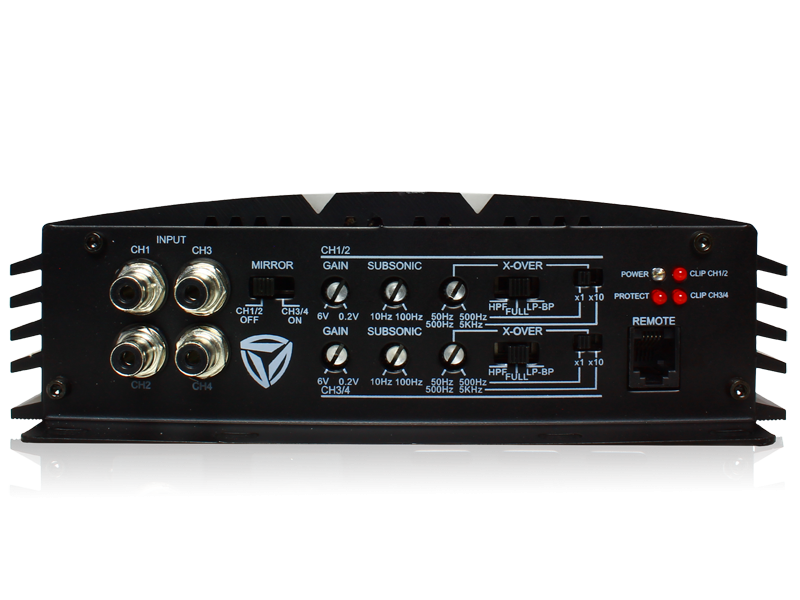Amplificador Incriminator Audio IA3.4 de 4 canales Clase A/B - 4 x 75 vatios Rms a 4 ohmios