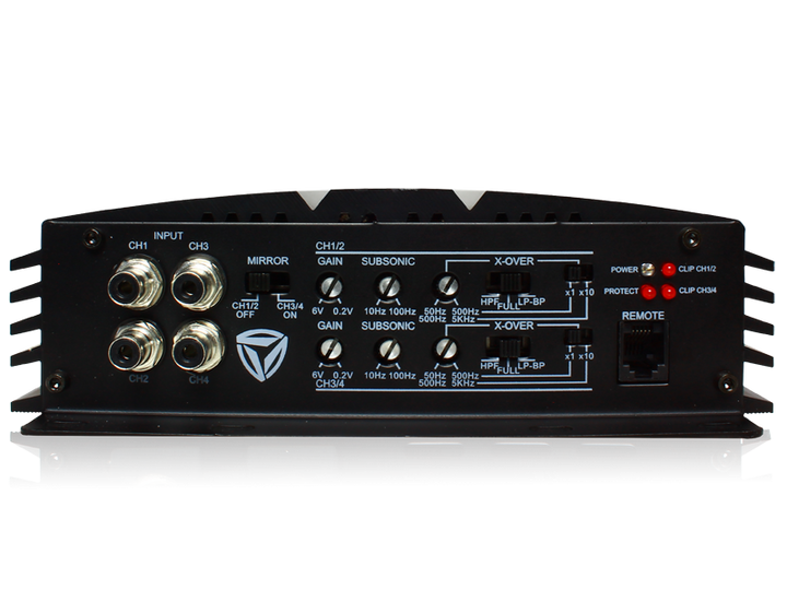 Amplificador Incriminator Audio IA3.4 de 4 canales Clase A/B - 4 x 75 vatios Rms a 4 ohmios