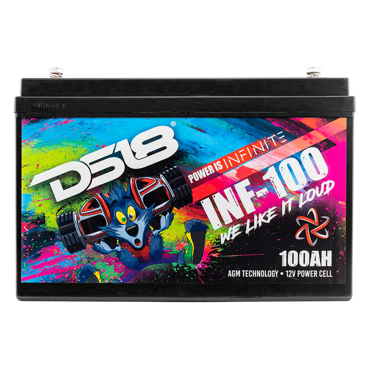 DS18 INF-100AH Batería de audio para automóvil AGM de 12 voltios - 2800 vatios Rms | 100Ah