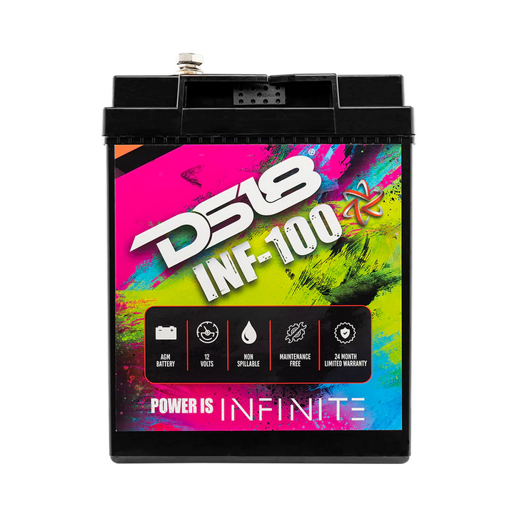 DS18 INF-100AH Batería de audio para automóvil AGM de 12 voltios - 2800 vatios Rms | 100Ah