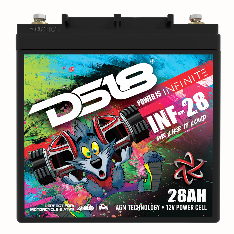 DS18 INF-28AH 12 Volt AGM Car Audio Battery - 1000 Watts Rms | 28Ah