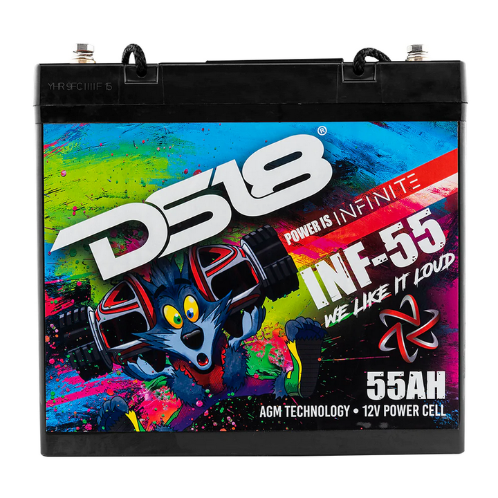 DS18 INF-55AH 12 Volt AGM Car Audio Battery - 1750 Watts Rms | 55Ah
