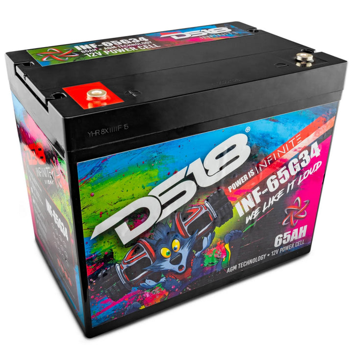 DS18 INF-65G34AH Batería BCI de audio para automóvil AGM de 12 voltios - 2000 vatios Rms | 65Ah
