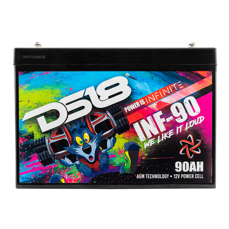 DS18 INF-90AH Batería de audio para automóvil AGM de 12 voltios - 2500 vatios Rms | 90Ah