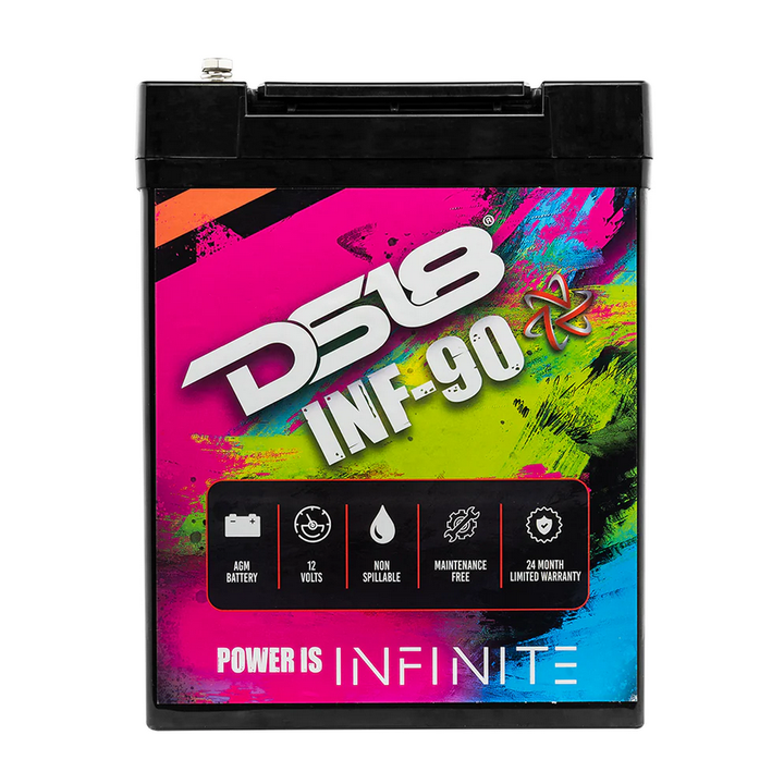 DS18 INF-90AH Batería de audio para automóvil AGM de 12 voltios - 2500 vatios Rms | 90Ah