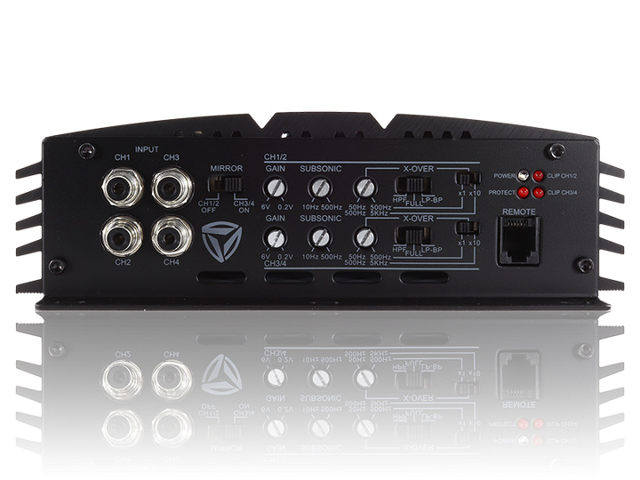 Incriminator Audio IX12.4 Amplificador clase A/B de 4 canales - 4 x 300 vatios Rms a 4 ohmios