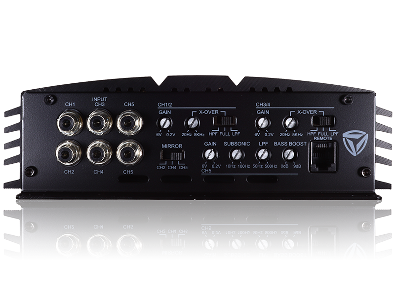 Incriminator Audio IX17.5 5-Channel Full-Range Amplifier - 4 x 125 Watts Rms @ 4-ohm + 1 x 1200 Watts Rms @ 1-ohm