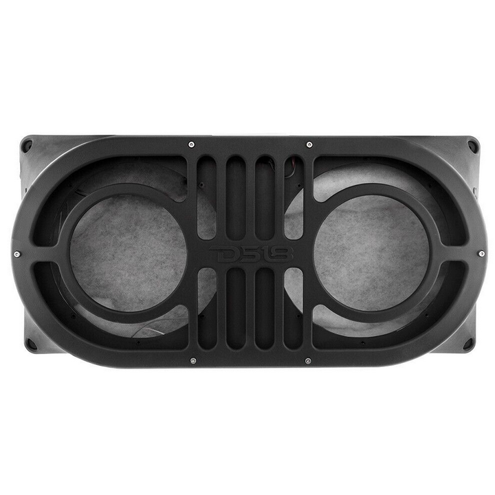 1997-up Jeep Wrangler TJ, JK, JKU, JL & JLU - DS18 JBASS Tailgate Subwoofer Enclosure with RGB Lights - Fits 2x 10" Subwoofers