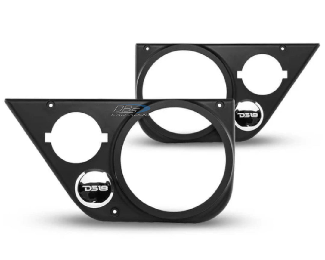 2007-2018 Jeep Wrangler JK & JKU - DS18 JL-BD-LR Back Door Speaker Panels - Fits 2x 6.5" Speakers and 2x 3.75" Tweeters