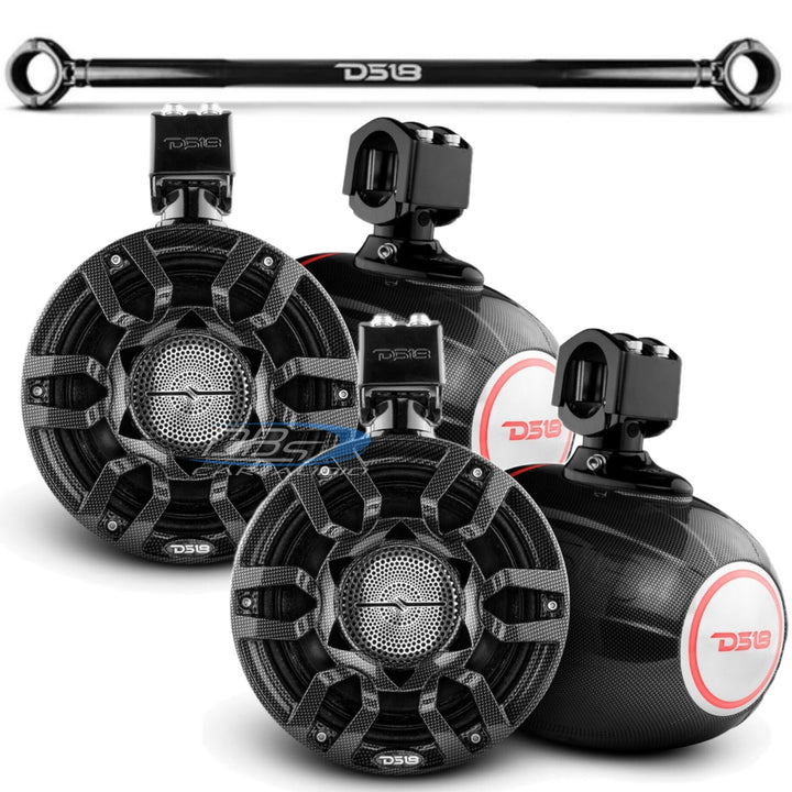 2007-2017 Jeep Wrangler JK & JKU - DS18 CF-X8PRO 8" Pro Audio Tower Speakers with Mounting Tube