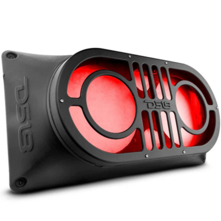 1997-up Jeep Wangler TJ, JK, JKU, JL & JLU - DS18 JMID Tailgate Enclosure with RGB Lights - Fits 2x 10" Mid-Bass & 2x Tweeters