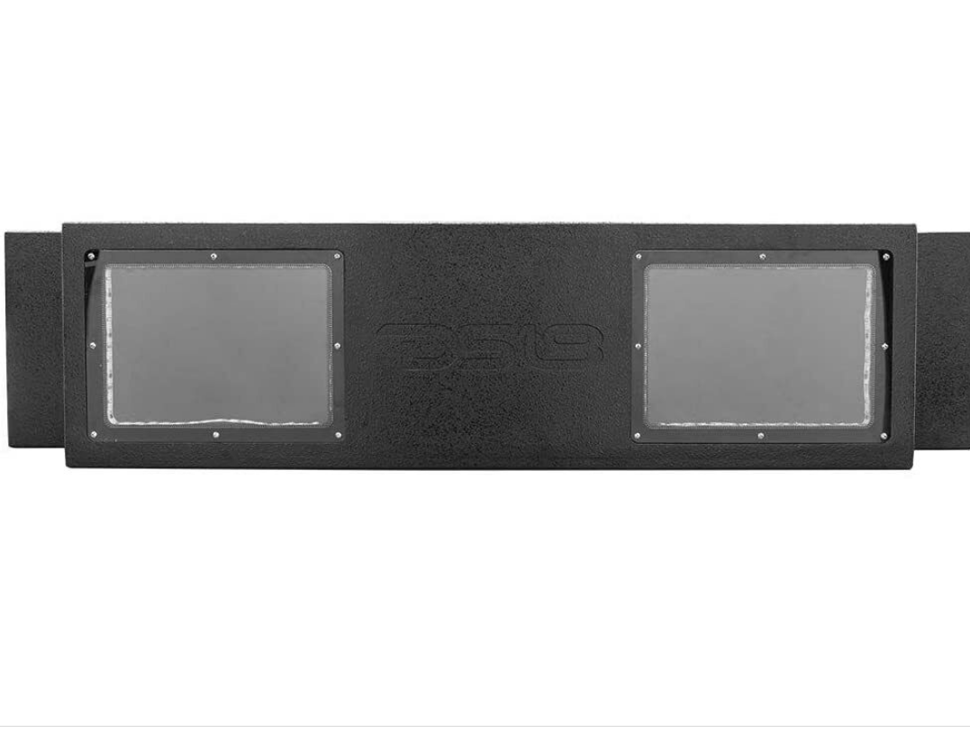 2007-up Jeep Wrangler JKU & JLU - DS18 Dual 12" Down Fire Ported Subwoofer Enclosure with Plexiglass and LED Lights