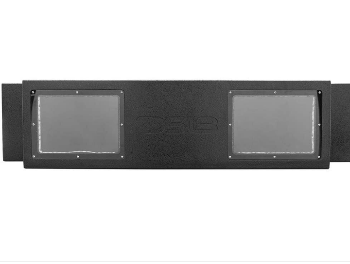 2007-up Jeep Wrangler JKU & JLU - DS18 Dual 12" Down Fire Ported Subwoofer Enclosure with Plexiglass and LED Lights