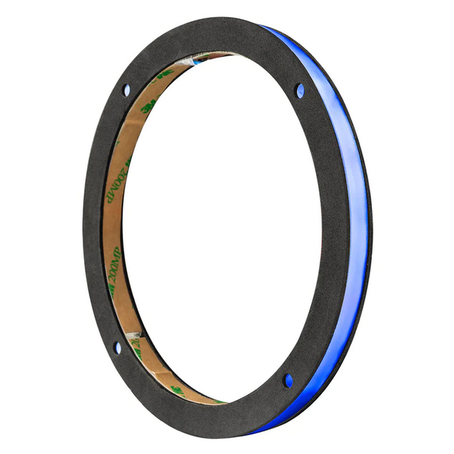 DS18 LRING6 6.5" Acrylic Speaker Ring with RGB LED Lights - Water Resistant 1/2" Thick Spacer for Speaker and Subwoofers