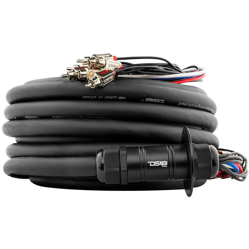 DS18 MDSA10/4.50FT Cable Rca Medusa de 10 canales con 4 cables de alimentación OFC de calibre 12 - 50 pies
