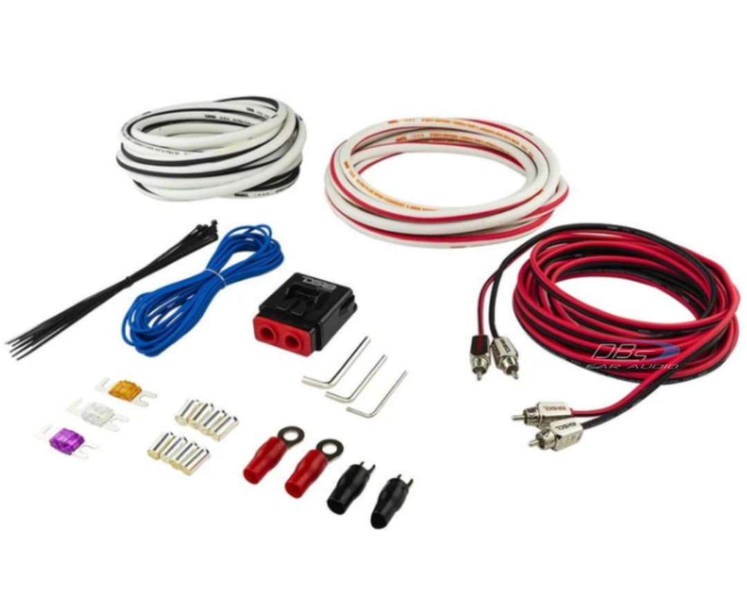 Kit de cableado de amplificador marino DS18 MOFCKIT4 calibre 4, fabricado con alambre de cobre estañado OFC