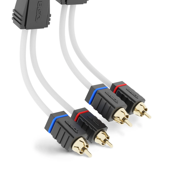 DS18 MOFCR-12FT 12 Foot Marine Grade 2-Channel Twisted Rca Cable - Made with Tinned OFC Copper Wire