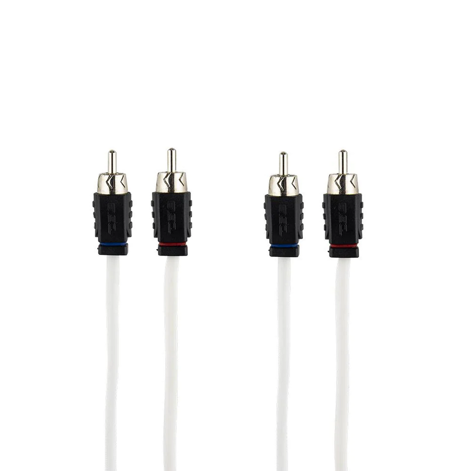 DS18 MOFCR-12FT 12 Foot Marine Grade 2-Channel Twisted Rca Cable - Made with Tinned OFC Copper Wire