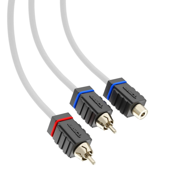 DS18 MOFCR-1F2M Marine Grade 1x Female to 2x Male Rca Splitter Cable - Made with Tinned OFC Copper Wire