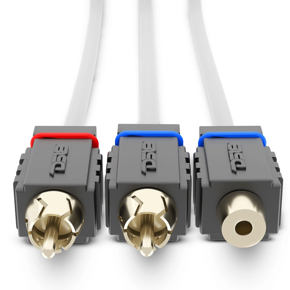 DS18 MOFCR-1F2M Marine Grade 1x Female to 2x Male Rca Splitter Cable - Made with Tinned OFC Copper Wire
