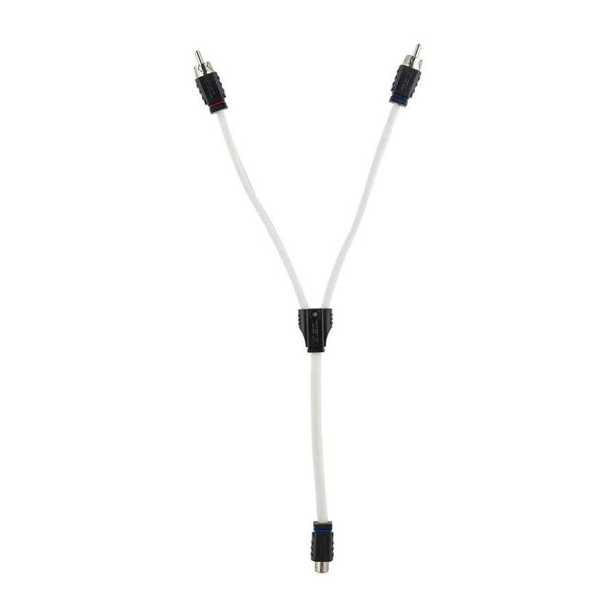 DS18 MOFCR-1F2M Marine Grade 1x Female to 2x Male Rca Splitter Cable - Made with Tinned OFC Copper Wire