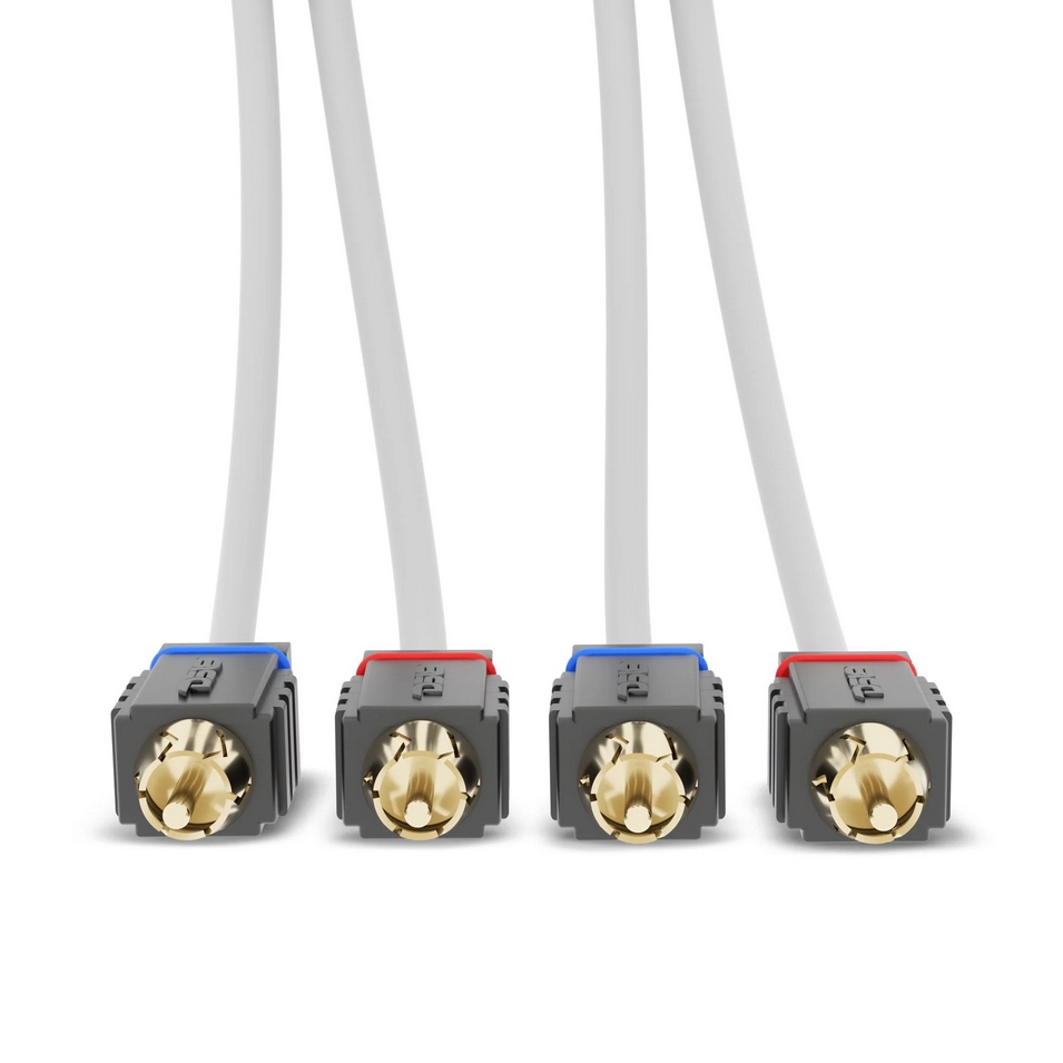 DS18 MOFCR-25FT 25 Foot Marine Grade 2-Channel Twisted Rca Cable - Made with Tinned OFC Copper Wire