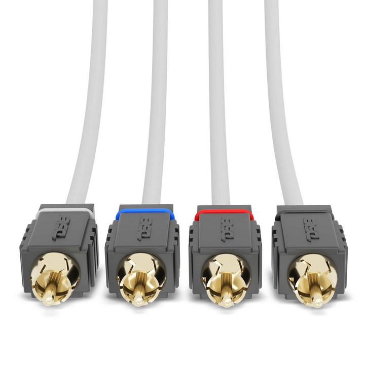 DS18 MOFCR-25FT.4CH 25 Foot Marine Grade 4-Channel Twisted Rca Cable - Made with Tinned OFC Copper Wire