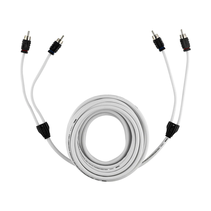DS18 MOFCR-25FT 25 Foot Marine Grade 2-Channel Twisted Rca Cable - Made with Tinned OFC Copper Wire