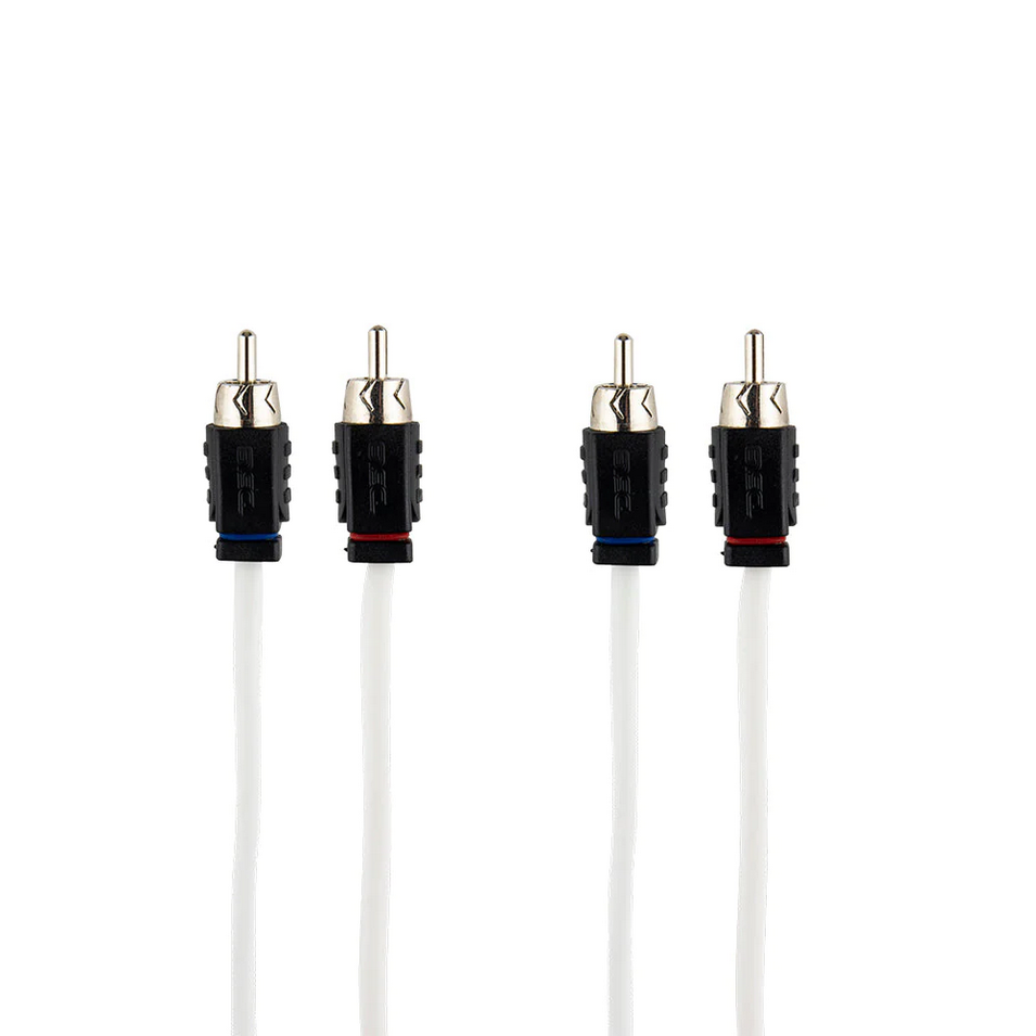 DS18 MOFCR-3FT 3 Foot Marine Grade 2-Channel Twisted Rca Cable - Made with Tinned OFC Copper Wire