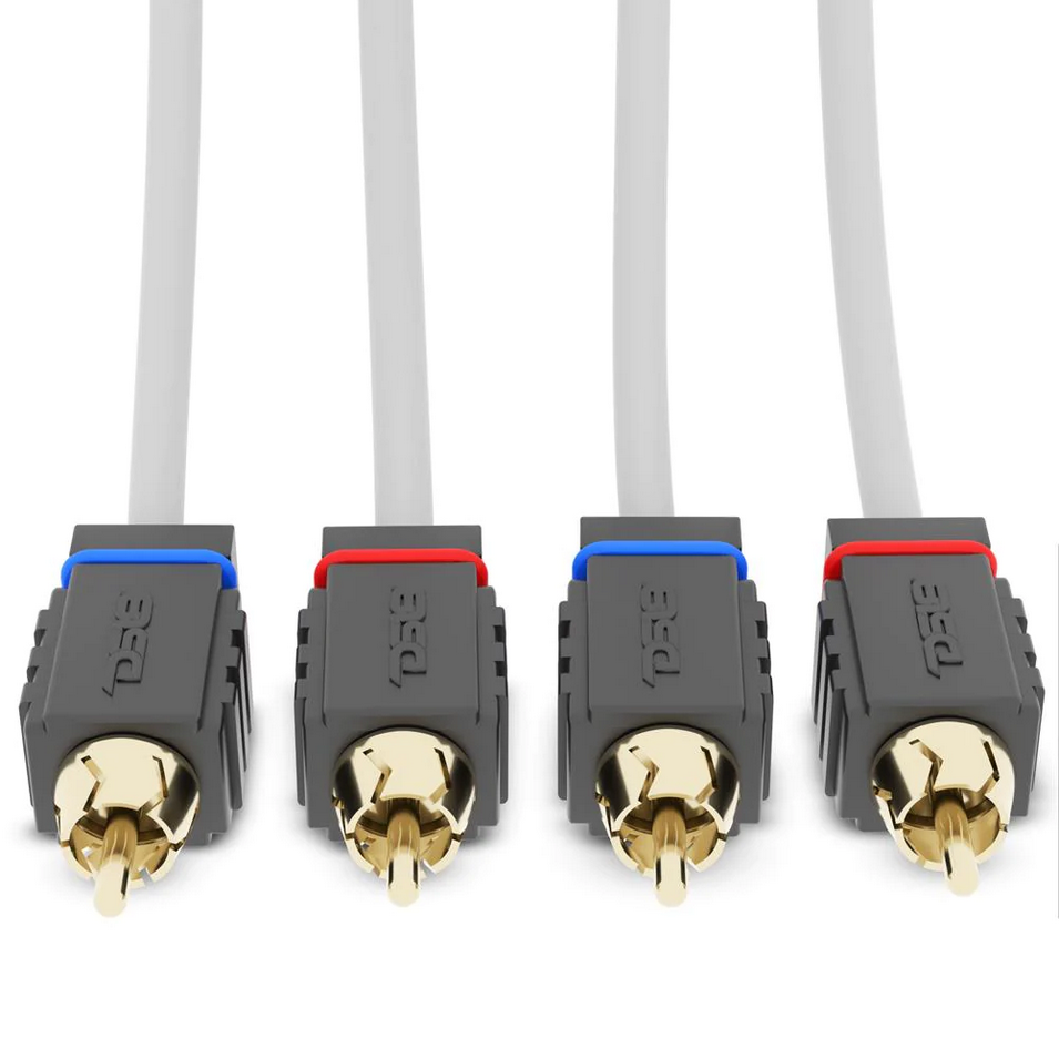 DS18 MOFCR-6FT 6 Foot Marine Grade 2-Channel Twisted Rca Cable - Made with Tinned OFC Copper Wire