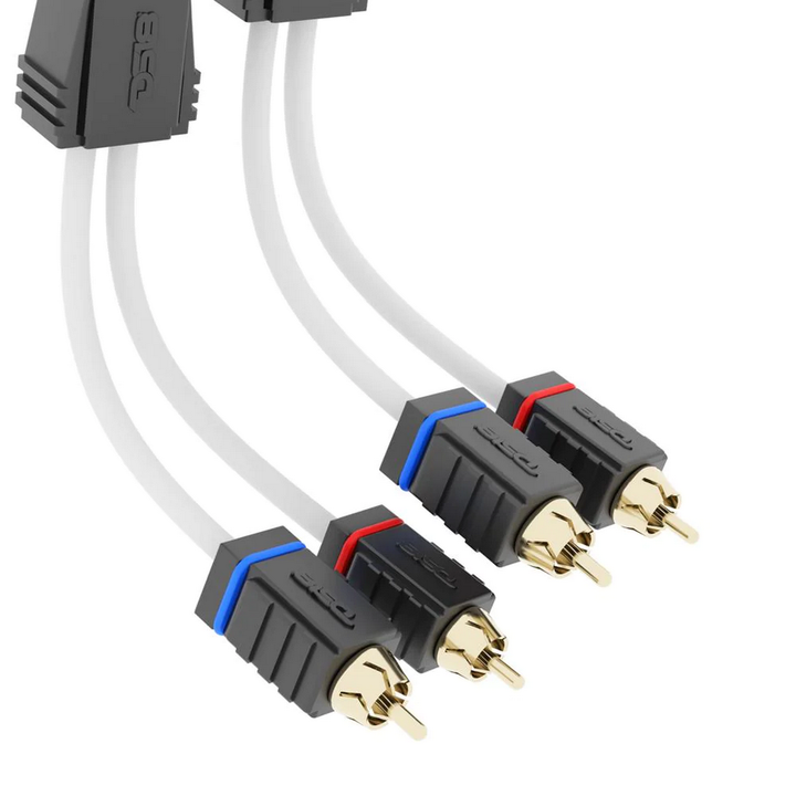 DS18 MOFCR-6FT 6 Foot Marine Grade 2-Channel Twisted Rca Cable - Made with Tinned OFC Copper Wire