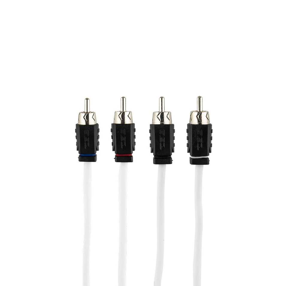 DS18 MOFCR-6FT.4CH 6 Foot Marine Grade 4-Channel Twisted Rca Cable - Made with Tinned OFC Copper Wire