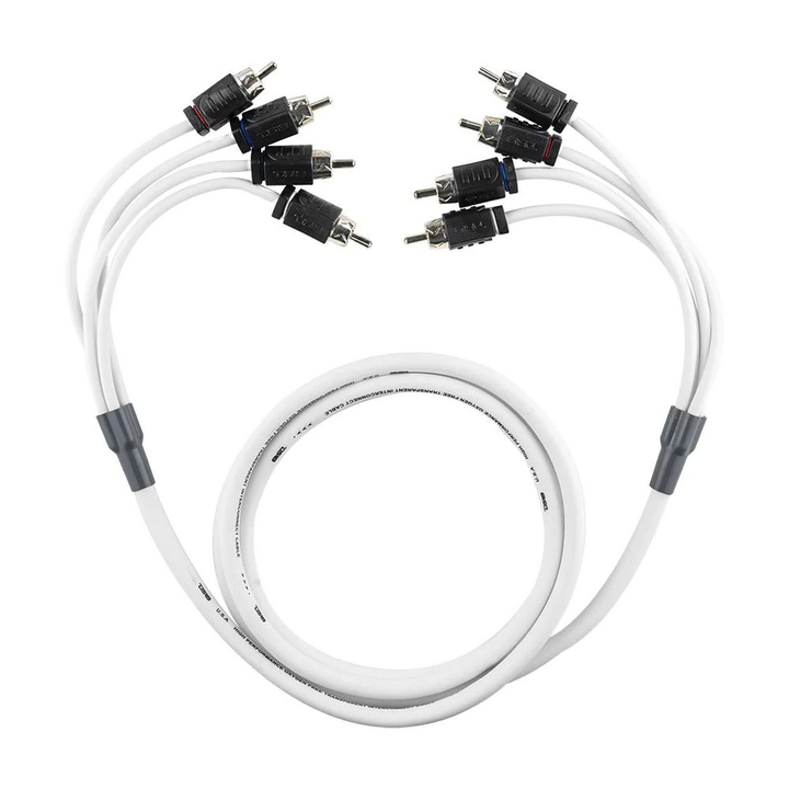 DS18 MOFCR-6FT.4CH 6 Foot Marine Grade 4-Channel Twisted Rca Cable - Made with Tinned OFC Copper Wire