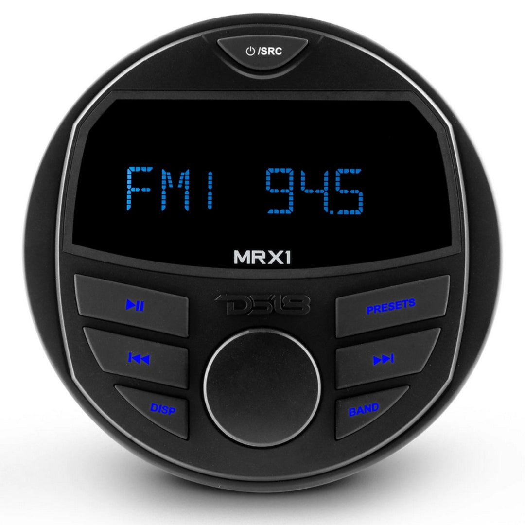 Unidad principal marina DS18 MRX1 con Bluetooth, USB y AUX - Pantalla LCD de 2,75", salidas Rca de 4 V, 4 x 20 vatios Rms