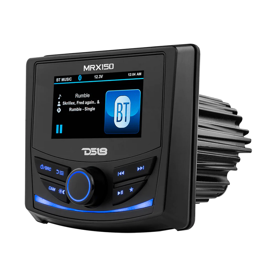 Unidad principal marina DS18 MRX150 con Bluetooth, USB y AUX - Pantalla a color de 3", salidas Rca de 4 V, 2 zonas, 4 x 25 Watts Rms