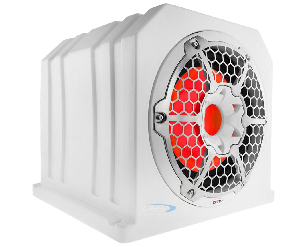 DS18 NXL-10SUBLD Caja para subwoofer marino de 10" con subwoofer y radiador pasivo - 350 vatios Rms 4 ohmios