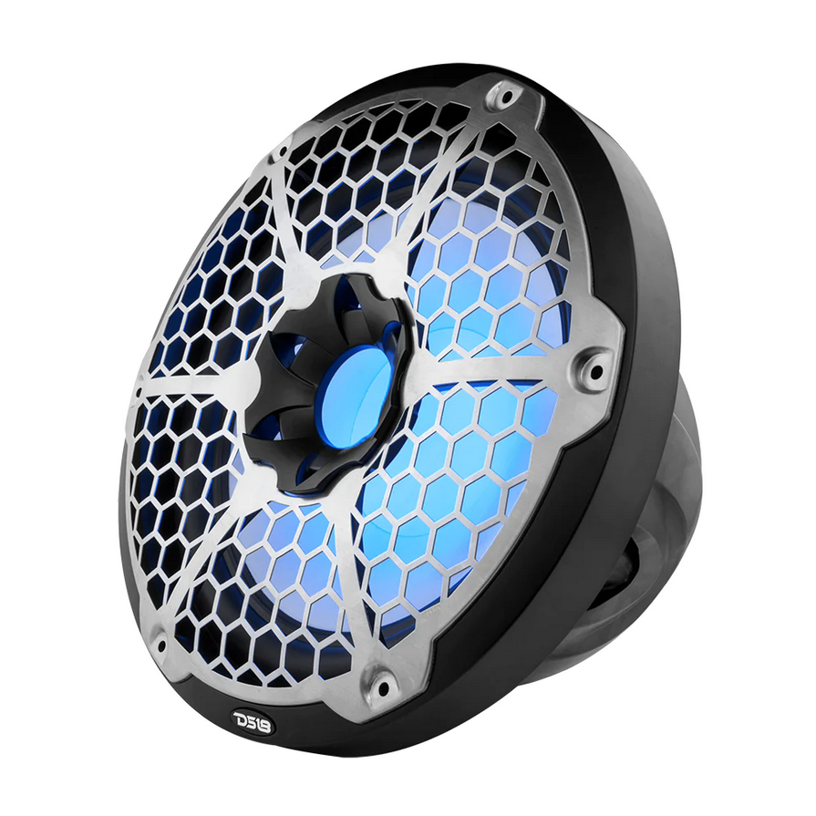 DS18 NXL-12SUB 12" Marine Subwoofer with Built-in RGB LED Lights - 350 Watts Rms 4-ohm SVC - Available in White or Black