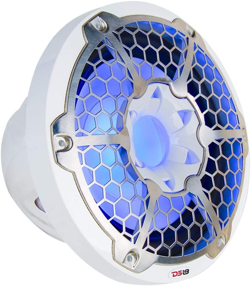 DS18 NXL-12SUB Subwoofer marino de 12" con luces LED RGB incorporadas - 350 vatios Rms 4 ohmios SVC - Disponible en blanco o negro