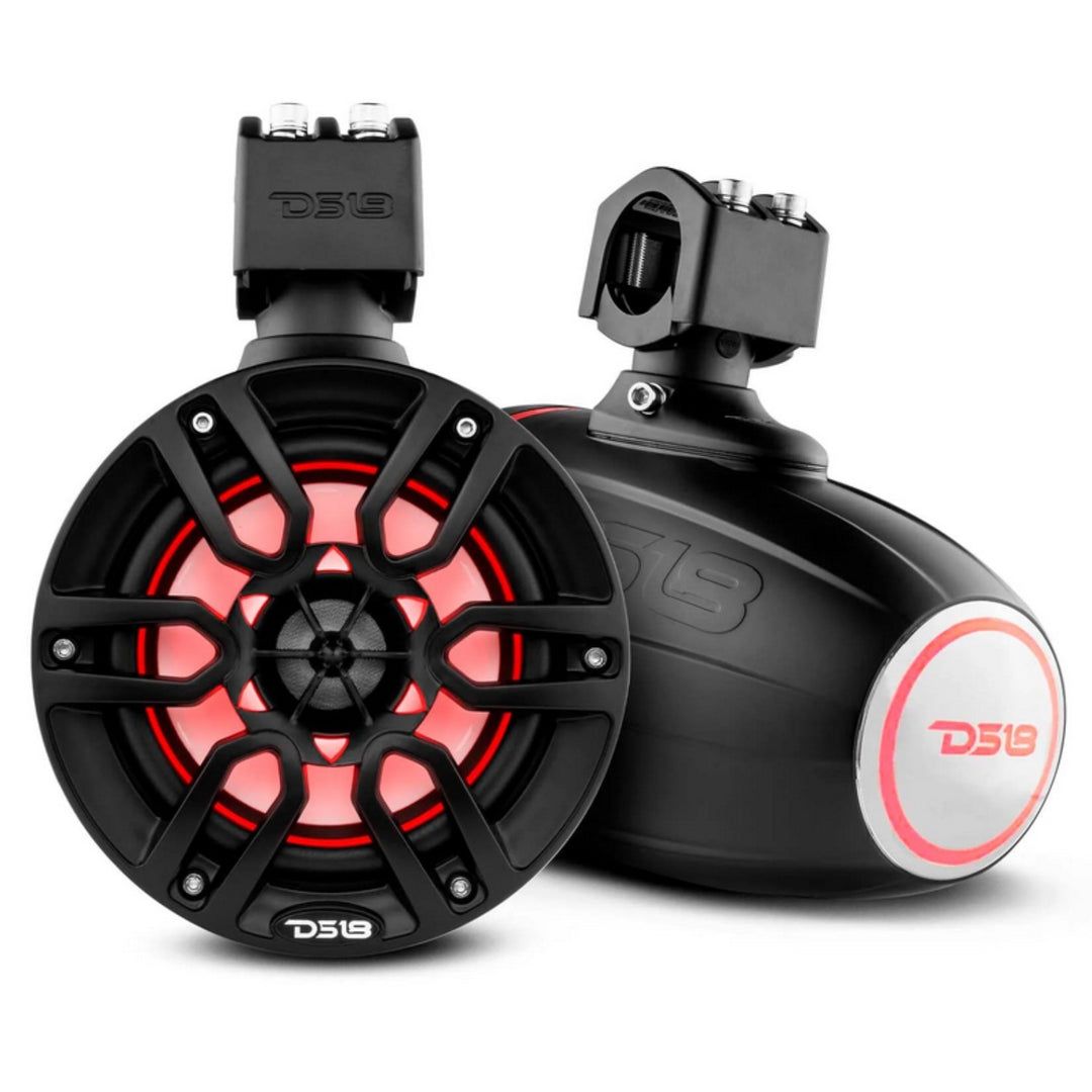 DS18 NXL-X6TP Cápsulas de altavoces tipo torre marina de 6,5" con luces LED RGB integradas - 100 vatios Rms 4 ohmios