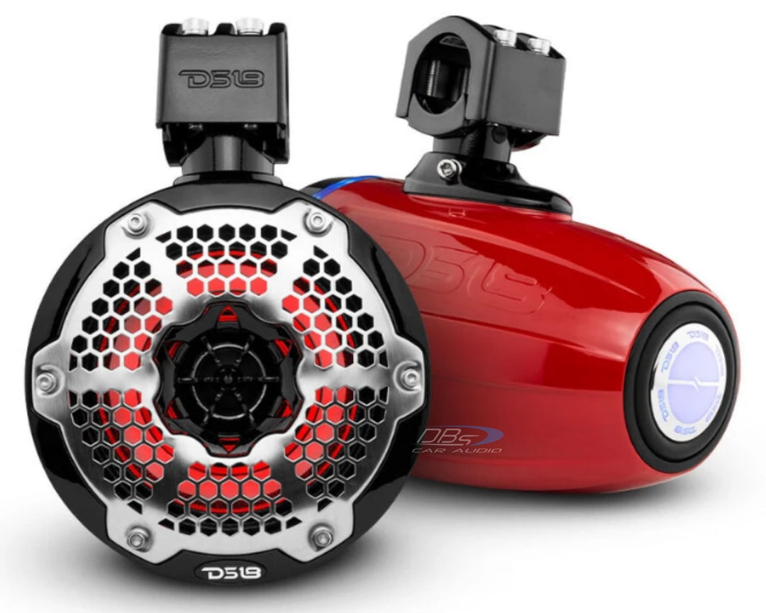 DS18 NXL-X6TPNEO Altavoces tipo torre marinos de neodimio de 6,5" con radiadores pasivos incorporados - 150 vatios Rms 4 ohmios