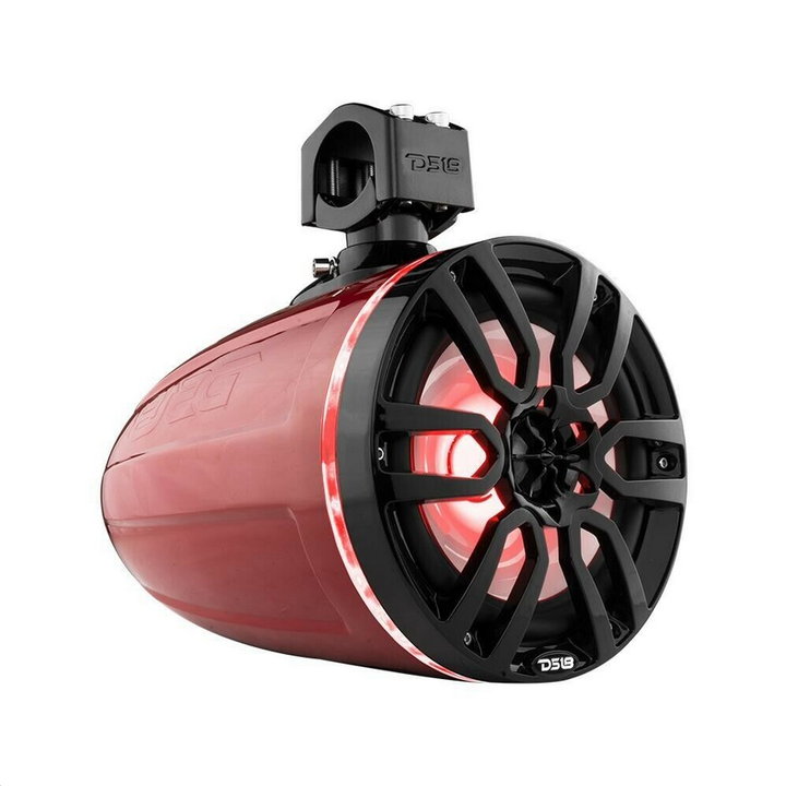 2007-2018 Jeep Wrangler JK & JKU - DS18 Mounting Tube with 4x NXL-X8TP 8" Red Tower Speakers - 125 Watts Rms 4-ohm