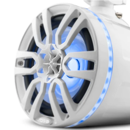 2007-2018 Jeep Wrangler JK & JKU - DS18 Mounting Tube with 4x NXL-X8TP 8" White Tower Speakers - 125 Watts Rms 4-ohm