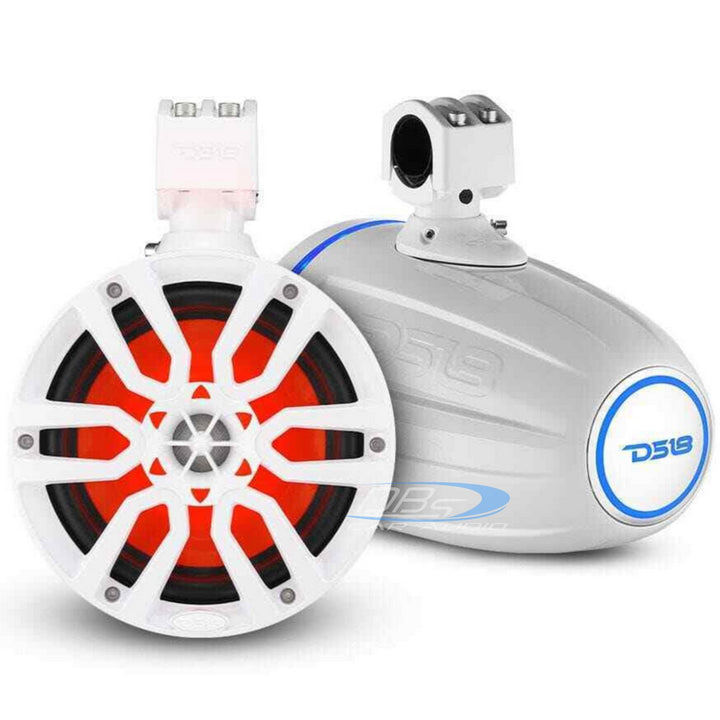2007-2018 Jeep Wrangler JK & JKU - DS18 Mounting Tube with 4x NXL-X8TP 8" White Tower Speakers - 125 Watts Rms 4-ohm