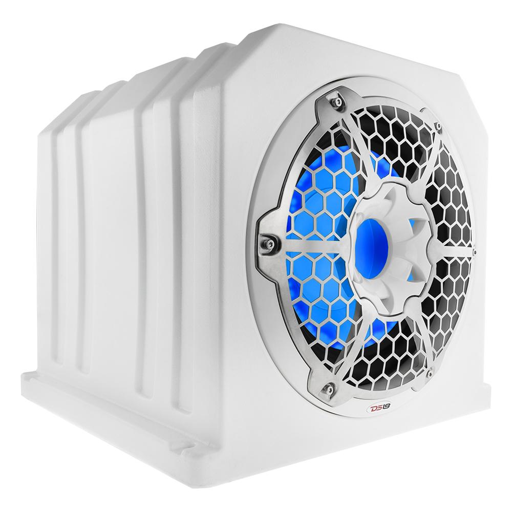 DS18 NXL-10SUBLD Caja para subwoofer marino de 10" con subwoofer y radiador pasivo - 350 vatios Rms 4 ohmios