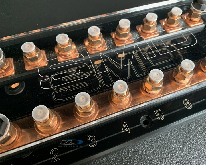 SMD Octo 8 Slot ANL Fuse Block with 100% Oxygen-free Copper Hardware and Clear Acrylic Cover - Made In the USA
