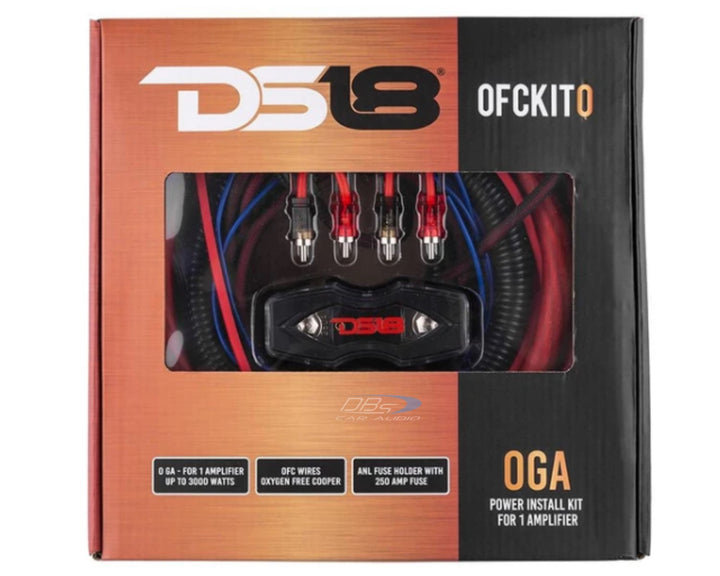 DS18 OFCKIT0 1/0 Gauge Amplifier Wiring Kit - 100% OFC Copper Wire