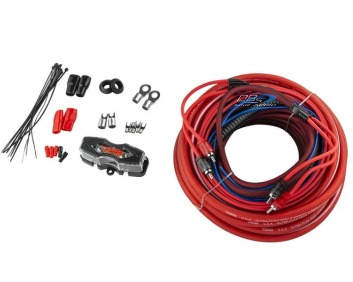 DS18 OFCKIT4 Kit de cableado de amplificador de calibre 4 - Cable de cobre 100% OFC