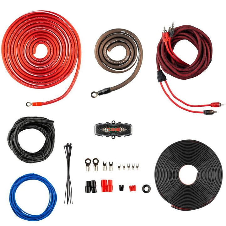 DS18 OFCKIT4 Kit de cableado de amplificador de calibre 4 - Cable de cobre 100% OFC