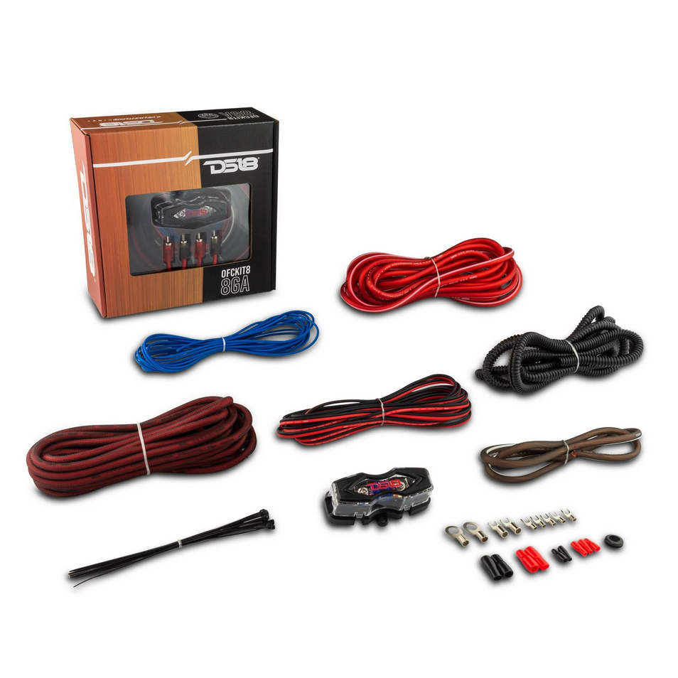 DS18 OFCKIT8 8 Gauge Amplifier Wiring Kit - OFC Copper Wire